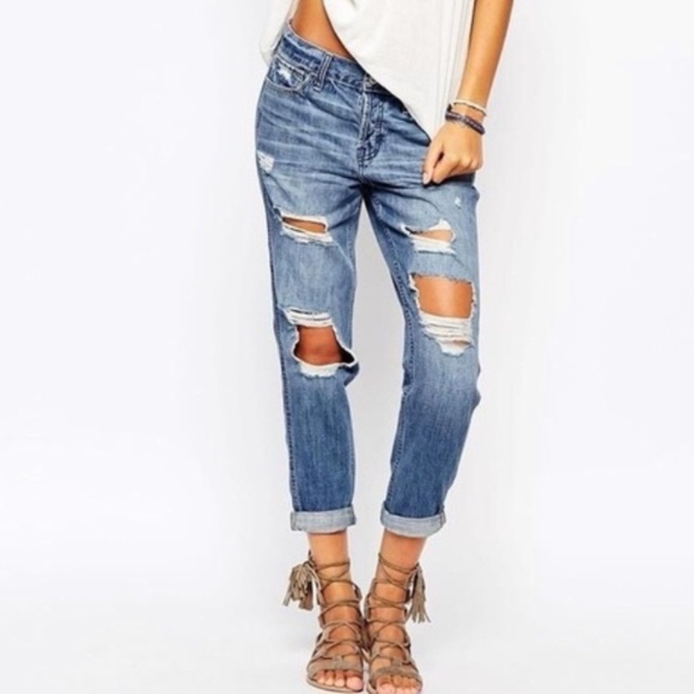 Hollister Distressed Boyfriend Jeans